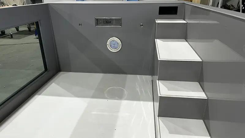 Piscina de polipropileno de 6,5 mx 2,5 m con ventana de 4 m